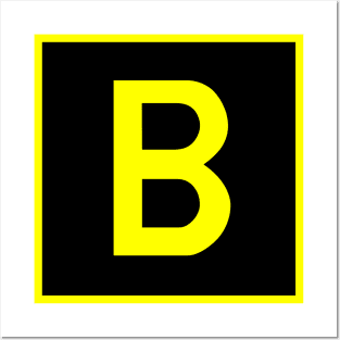 B - Bravo - FAA taxiway sign, phonetic alphabet Posters and Art